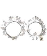 Fortunoff  The Christmas Store  2pc Vtg NEW Clear Crystal Bead Wired Can... - $14.84