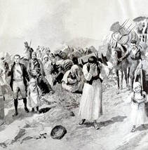 Greek Peasants Flee From Advancing Turks 1913 Plate Print 2 Page History... - $39.99