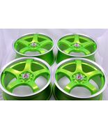 New DDR Fuzion 17x7.5 5x100/114.3 Green Polished Lip 17" Wheels Rims (Se... - $739.00