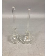Set Of 2 Jacopo Poli Grappa Handblown Volumetric Glass Flasks - Made In Italy