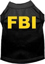 Mirage FBI T Shirt Pet Costume for Cat or Dog Halloween or Parties Everyday - $17.99