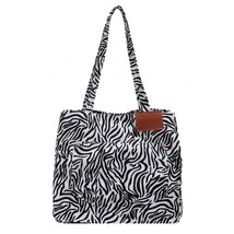 Fashion Zebra Animal Pattern Print Shopping Bag Handbag Women Casual Large Capac - £22.50 GBP