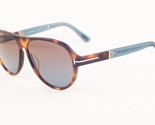 Tom Ford QUINCY 1080 53F Blonde Havana / Brown Sunglasses TF1080 53F 59mm - $217.55