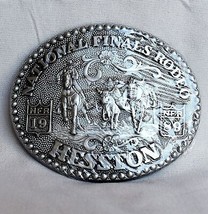 Vintage Belt Buckle NEW 1989 Hesston NFR National Finals Rodeo Western Cowboy - £48.46 GBP
