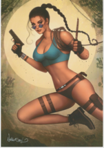 Nathan Szerdy SIGNED Video Game Gamer Comic Art Print ~ Lara Croft Tomb Raider - £20.23 GBP