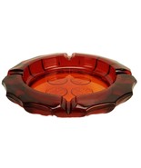 Fostoria Ruby Red Ash Tray, Patriotic Coin Glass, 4-Rest, Paneled &amp; Scal... - $19.55