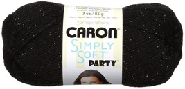 Caron Simply Soft Party Yarn Black Sparkle H97PAR-7 - $18.82