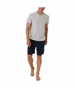 Eddie Bauer 2-piece Lounge Set Short Slv and Shorts Navy/Gray Men&#39;s Sz L... - $367.53 MXN