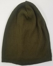 V) Men&#39;s Tall Green Knit Winter Cotton Hat Ribbed Beanie - $147.44 MXN