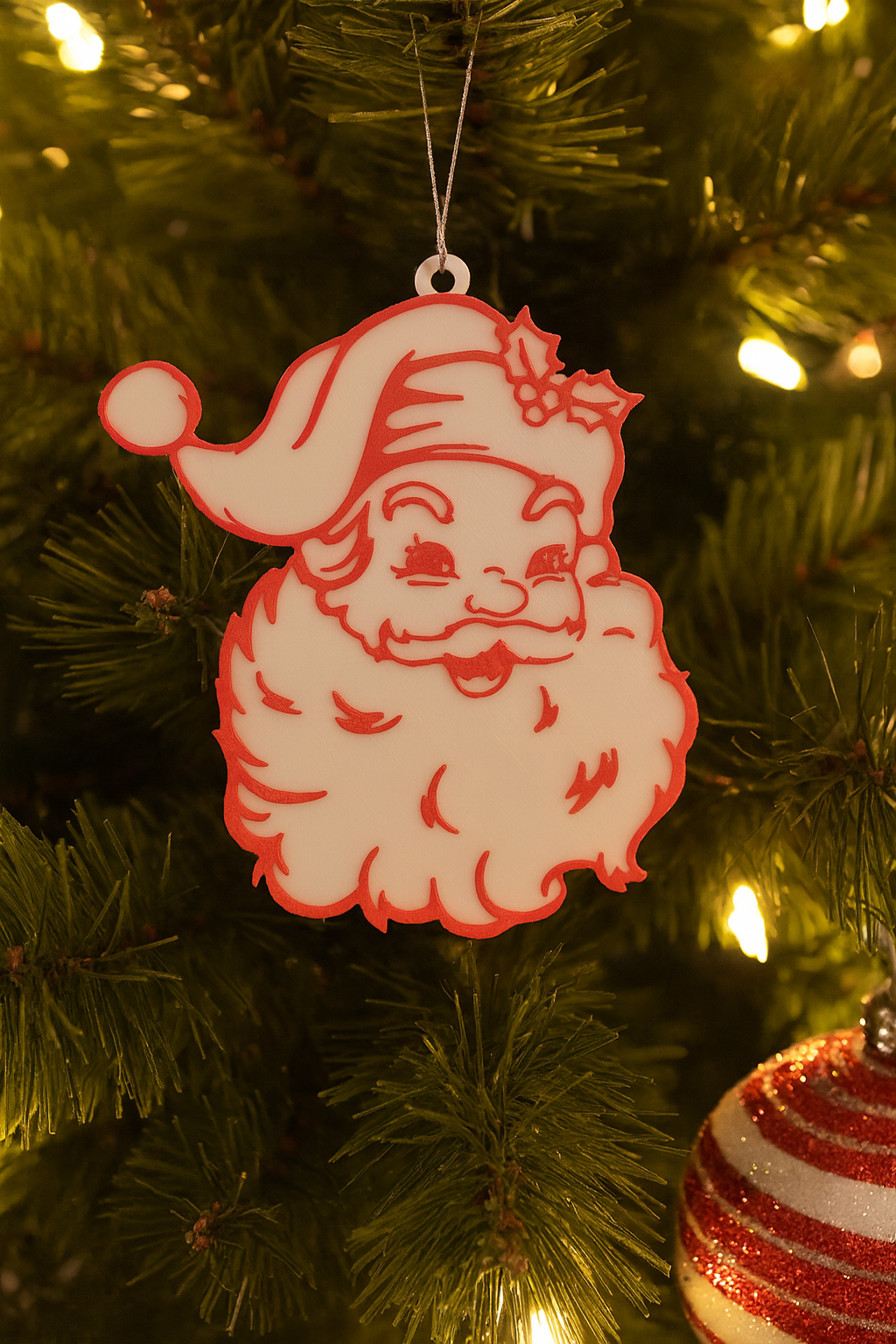 Santa Claus Christmas Holiday Tree Ornament  5x3" Custom Colors 100 Pack Bundle Item image 3