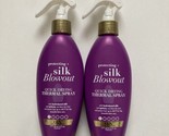 2 Pack - OGX Protecting + Silk Blowout Quick Drying Thermal Spray, 6 fl ... - $33.24