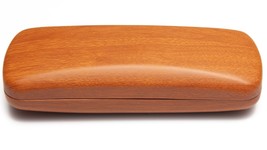 NEW Light Brown Wood Look Eyeglasses Glasses Hard Case w/ Cleaning Cloth C8 - £8.42 GBP