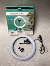 LED 12-Inch Ring Fill Light w/ Phone Holder - $305.53 MXN