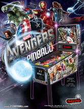 Avengers Pinball FLYER Captain America Thor Black Widow Hulk Marvel Comics 2012 - £13.82 GBP