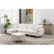 Accent Sofa /Living Room Sofa Sectional Sofa Polyester - White - £752.78 GBP