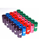 2000 Color DOG PET WASTE POOP BAGS ROLLS Core 2 FREE DISPENSERS Petoutsi... - £23.88 GBP