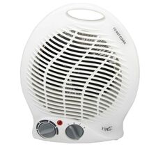 Vie Air 1500W Portable 2-Settings White Home Fan Heater with Adjustable ... - $52.93