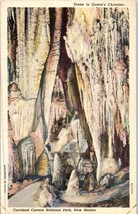 Scene in Queens Chamber Carlsbad Cavern National Park New Mexico Postcard - £4.04 GBP