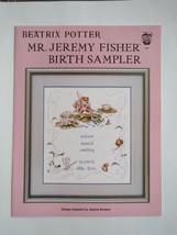 Green Apple Co Beatrix Potter Mr Jeremy Fisher Birth Sampler Cross Stitch Chart - £14.41 GBP
