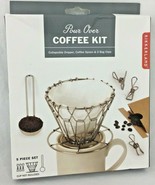Kikkerland Collapsible Drip Pour Over Coffee Kit Set 5 Piece Set NEW in ... - £13.92 GBP