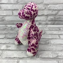 Webkinz Spotty Dinosaur Plush Pink Purple Stuffed Animal Toy HM339 No Code - $10.71