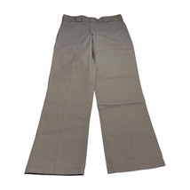 Dickies Work Pants Men 34 X 32 Gray Polyester 874 Original Fit Mid-Rise Wide-Leg - £17.50 GBP