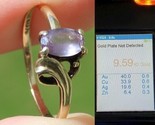Estate Sale! 10k GOLD solid ring purple AMETHYST gemstone size 5.25 TESTED - £89.63 GBP