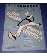 AL HIRSCHFELD ARTWORK RAY BOLGER SHEET MUSIC 1948 PERNAMBUCO - £18.87 GBP