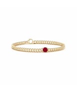 ANGARA Solitaire Round Ruby Bracelet for Women, Girl in 14K Solid Gold - £2,781.72 GBP
