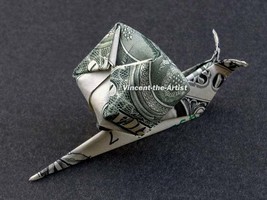 SNAIL Money Origami Dollar Bill Cash Sculptors Bank Note Handmade Dinero - £15.83 GBP