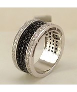 2.50 Ct Round Cut Simulated Black Diamond Engagement Ring 14k White Gold... - £110.31 GBP