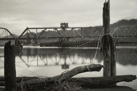 Tom Adams Photography Union Pacific Railroad Bridge Siuslaw River Oregon 20x24 - £75.81 GBP