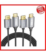 Braided 4K DisplayPort to HDMI Cable Pack - 10FT Length for Seamless Str... - $602.19 MXN