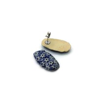 Boucles d’oreilles Blue Clay Stud pour femmes, bijoux artisanaux en... - $43.69