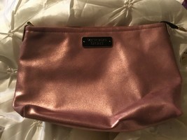 Victoria's Secret Pink gold Zippered Makeup Cosmetic Bag NEW  - $9.49