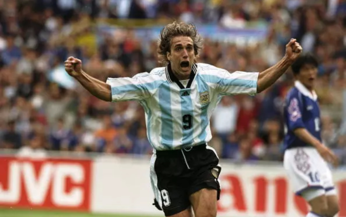 Argentina 1998 Batistuta #9 Home Jersey(Retro) //FREE SHIPPING
