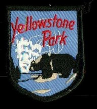Vintage Travel Souvenir Embroidery Patch Yellowstone Park Black Bear - £7.73 GBP