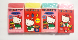 Hello Kitty Eraser set of 4 1991&#39; Old SANRIO Logo Retro Rare - £25.48 GBP