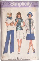 SIMPLICITY VINTAGE 1974 PATTERN 6222 SIZE 14 MISSES&#39; TOPPER, SKIRT, PANTS - £2.36 GBP