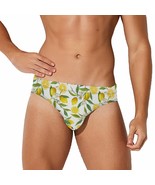 Mondxflaur Yellow Lemon Swim Briefs Sexy Swimming Trunks Quick Dry Soft ... - $374.21 MXN