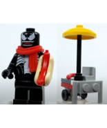 NEW Marvel Holiday Venom Minifigure with Hotdog and Hotdog Cart Mini Set - £10.24 GBP