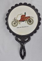 Vintage Cast Iron Trivet with Ceramic Tile 1903 Oldsmobile Runabout 490 Car 12&quot; - £19.34 GBP