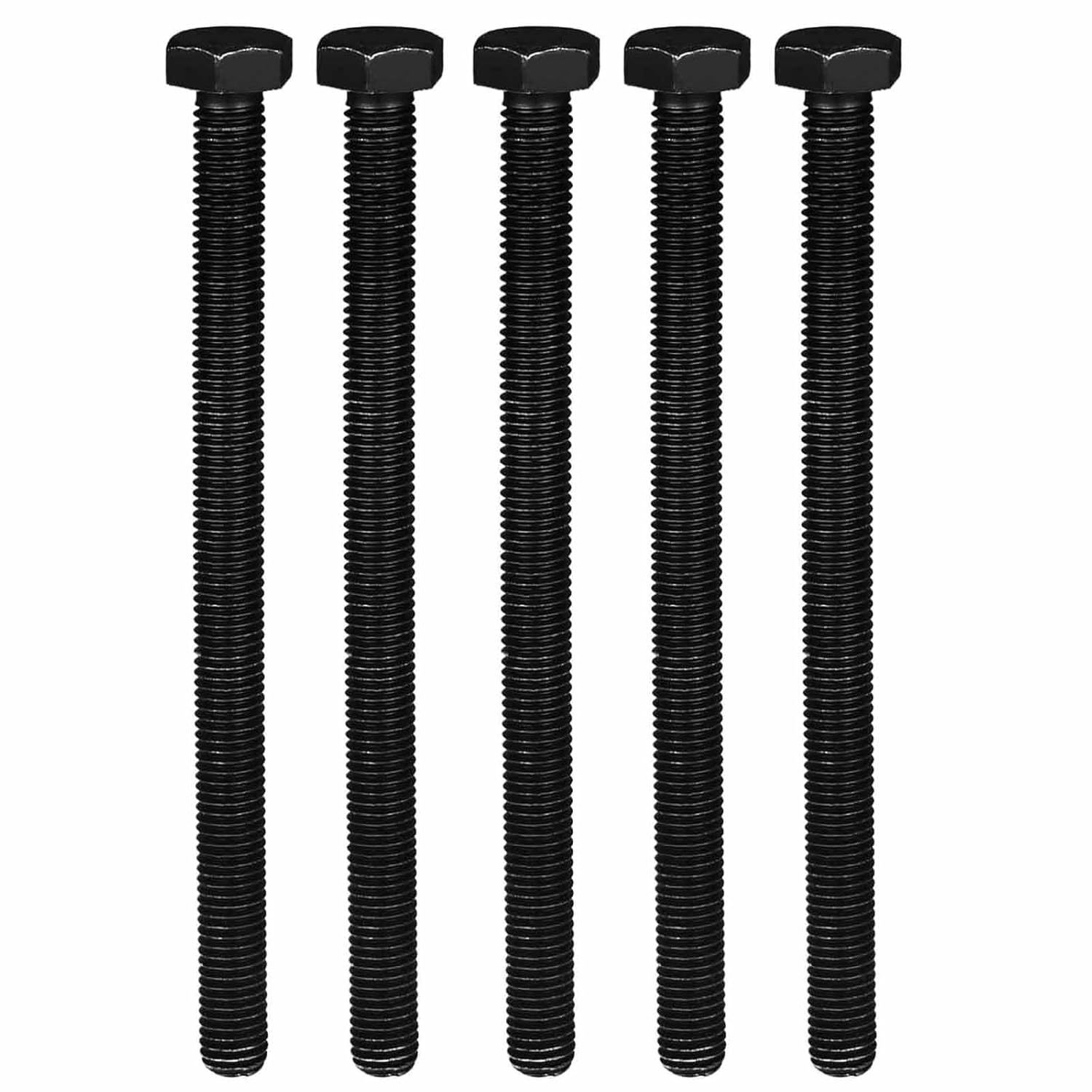 Mromax 5Pcs M10 X 140Mm Hex Head Screw Bolt, Carbon Steel Grade 8.8, Bla... - $29.99