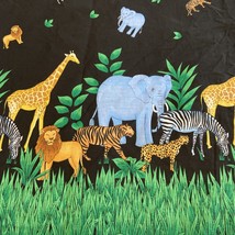 Jungle Safari Zoo Fabric Traditions Material Zebra Lion Elephant Giraffe Tiger - £7.07 GBP