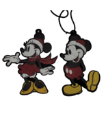 Vintage Disney Store Mickey and Minnie Felt Ornaments Gift Toppers Decor... - $14.95