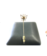 14k Diamond Butterfly Stickpin 2 Diamond Custom Made Genuine Solid Yello... - €85,38 EUR