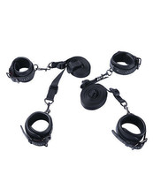 Kinky Play Box Luxury Bondage Bed Restraint Kit - Black - $91.31