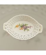 Vintage White Porcelain Decorative Dish Made in Japan – Floral Design wi... - $20.16