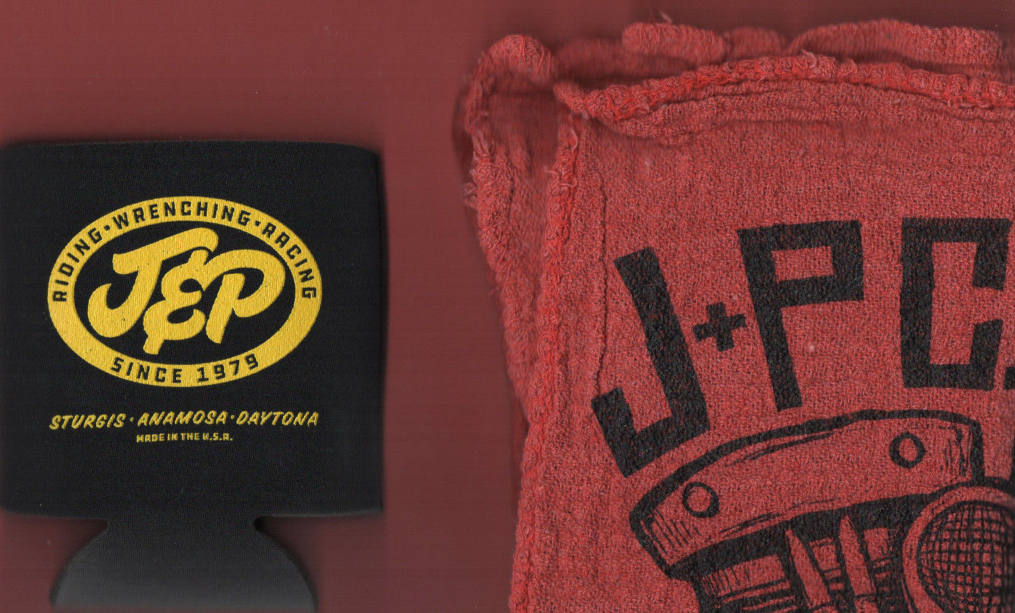 J&amp;P Cycles new Koozie and Shop Rag - $6.99