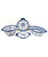Temp-tations Old World Confetti Blue Rim Oval Casserole, Mixing Bowl, 2 ... - $108.65 CAD
